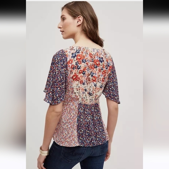 HD in Paris Palo Alto Lace up Flutter Sleeve Top Size 0 - Picture 2 of 11